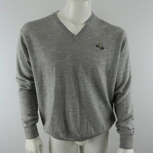 Peter Millar Gray V-Neck Sweater